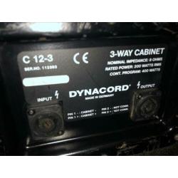 2 Dynacord pa 200watt speakers + standaard 2x