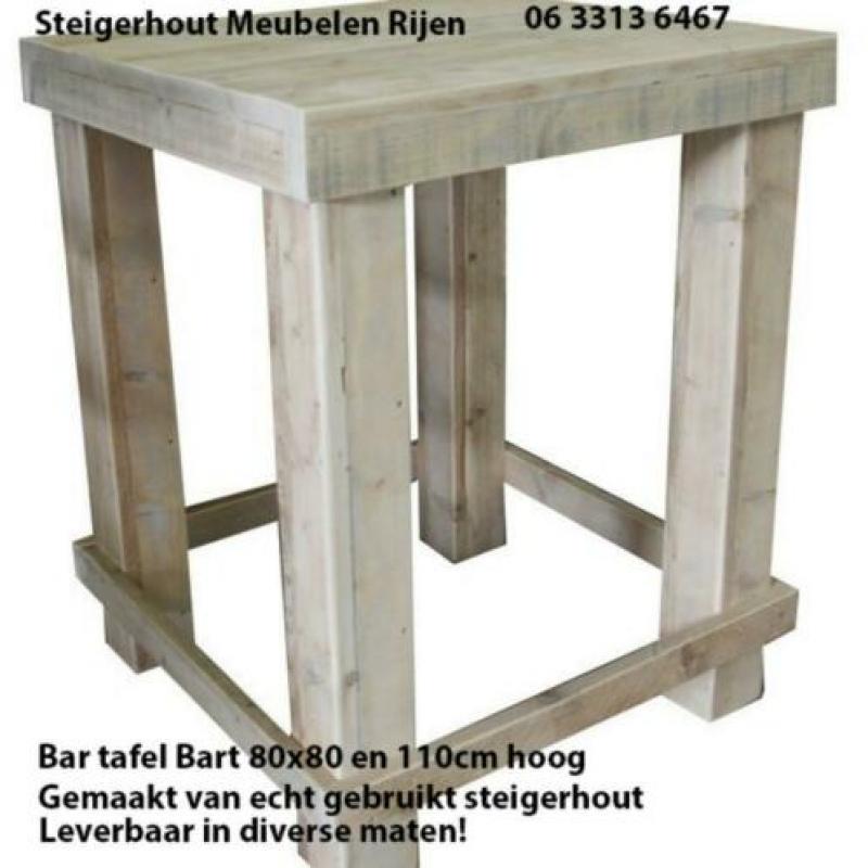 Bartafels van echt gebruikt steigerhout!