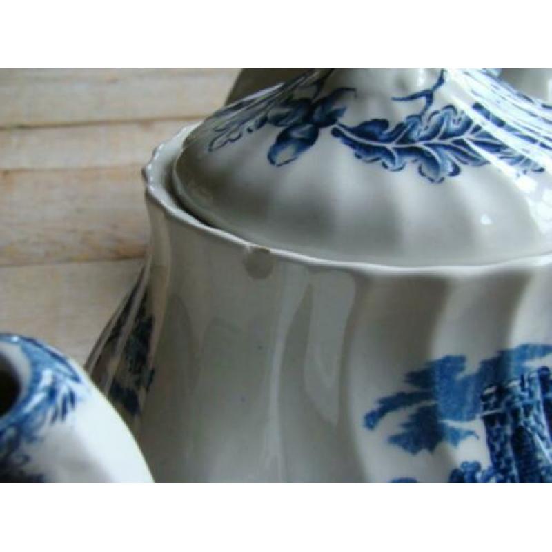 Servies, Engels blauw, Myott 'Royal Mail', gaaf