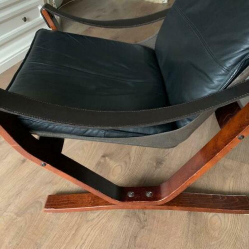 Vintage Ingmar Relling Westnofa Siesta leren fauteuil xk