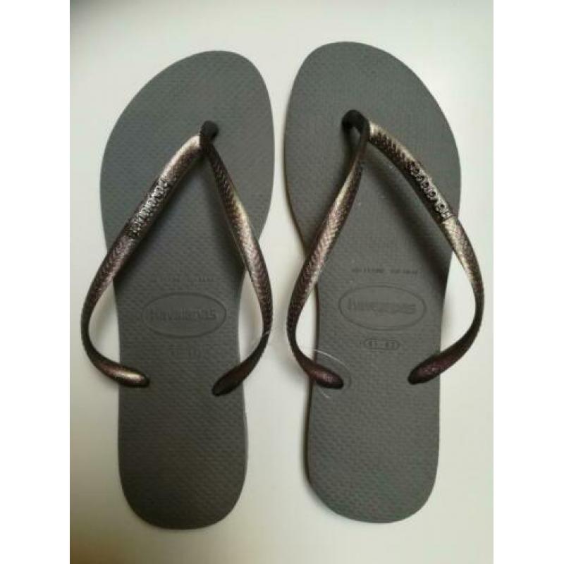 *Nieuw* Havaianas Slim Logo Metallic maat 41/42