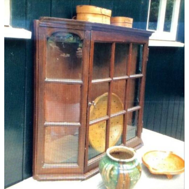 Antiek oud Hollandse vitrinekat/ vitrine kast *tres beau*