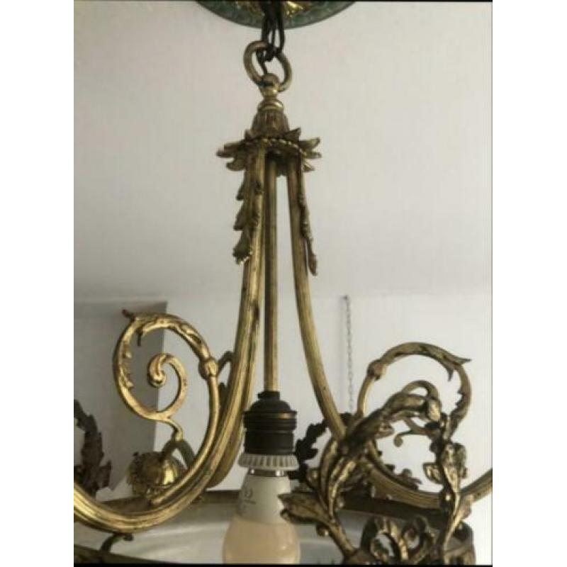 Antieke bronzen lamp circa 1900