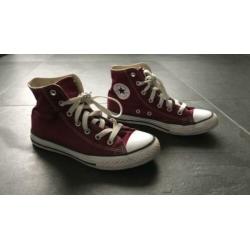 Converse All Stars Bordeaux meisje maat 34.