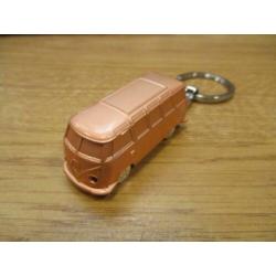 sleutelhanger volkswagen T1 bus grijs, roze, zwart, goud