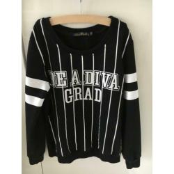 Be a diva sweater/trui zwart wit, ZGAN, maat 152