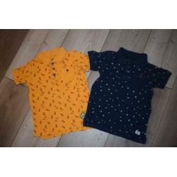 2 poloshirts van WE, maat 98-104, jongen