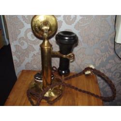 Antieke telefoon-zwaar koper/Bakkeliet-Bell-patent-Anno 1910