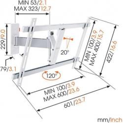 Vogels WALL 2325 wit muurbeugels