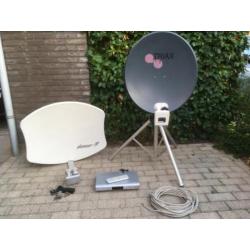 Triax en VisioSat schotelantenne en Philips DSR7121 decoder