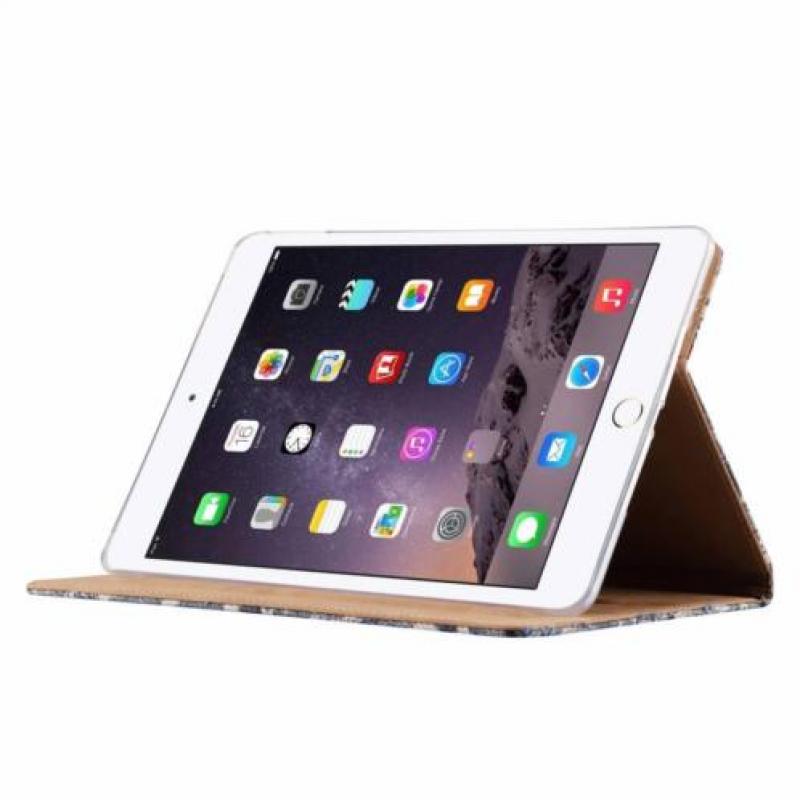 Ntech iPad Air 2 Ster & Denim Design Booktype Kunstleer Hoe