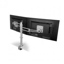 R-GO Zepher 3 Eco Twin Monitorarm, Verstelbaar, Zilver