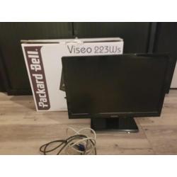 Packerd Bell monitor 55 cm, met stereo, voedingkabel en vga