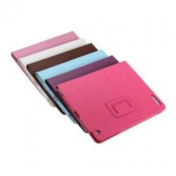 Apple iPad Air 2 lederen leren leer hoes hoesje case - Zwart