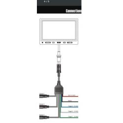 CarVision 7 inch kleurenmonitor met drie camera-ingangen