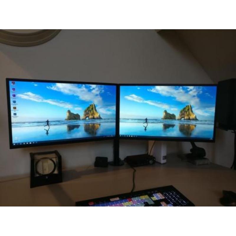 2x iiyama ProLite 24 inch monitoren inc. Newstar beugel !!